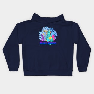 Blue Lagoon, The Story of the Sea, coral reefs Kids Hoodie